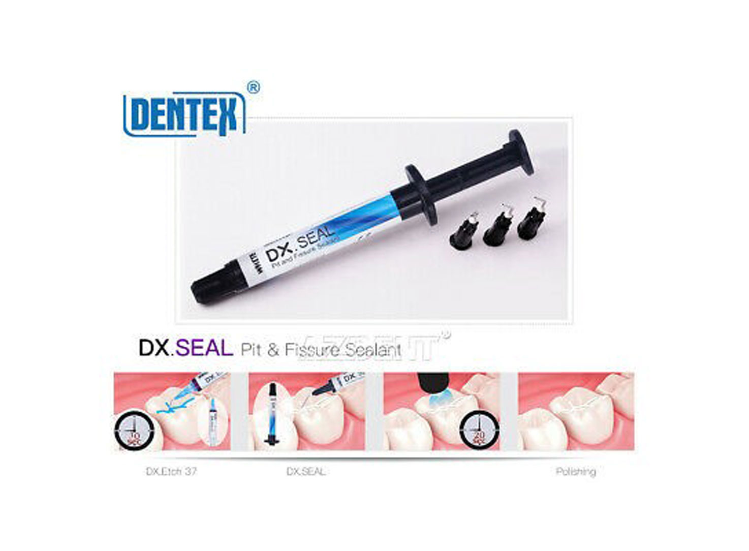 فیشور سیلانت لایت کیور DX Seal سرنگ 2 گرمی برند Dentex