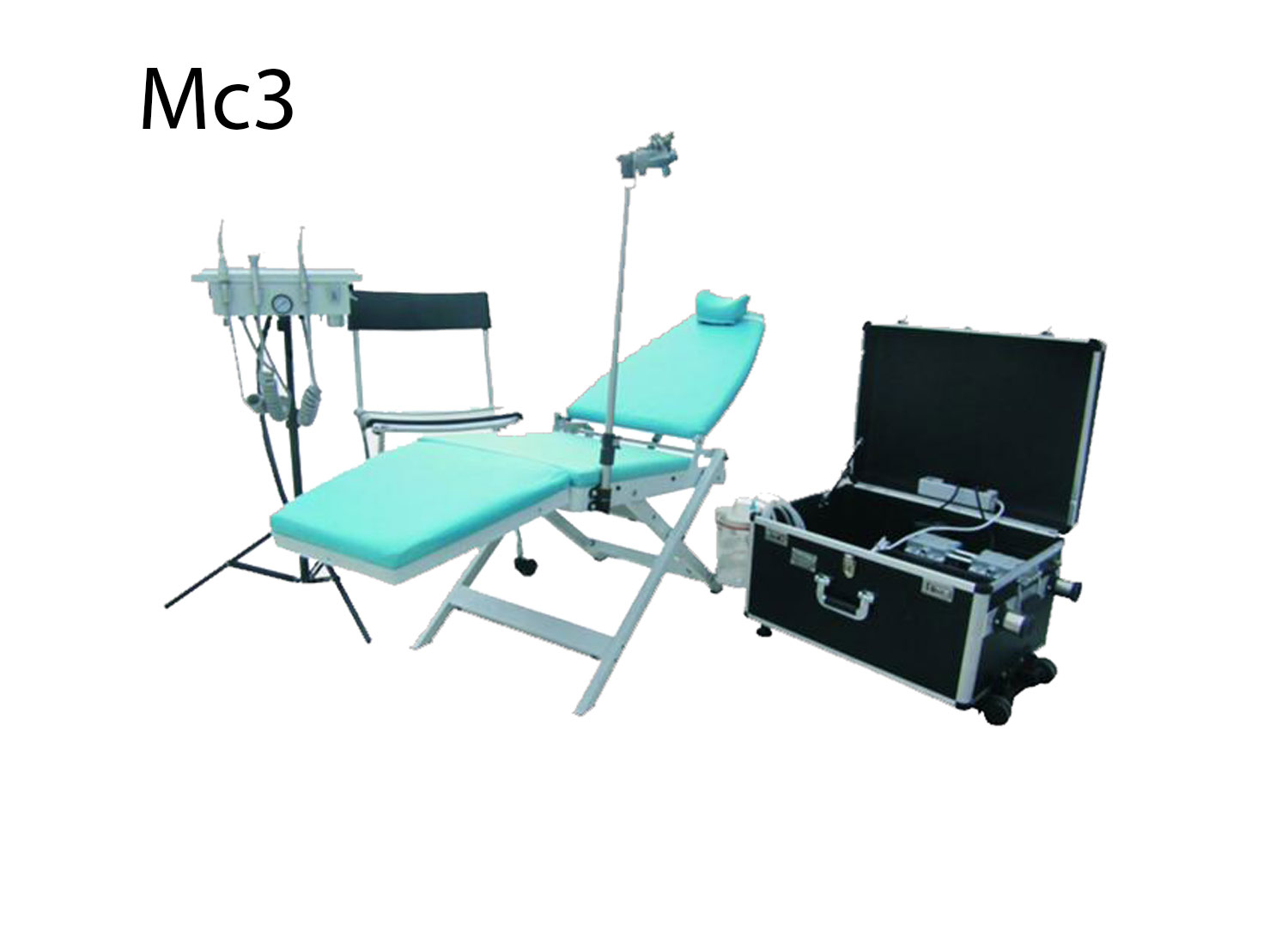 یونیت و صندلی پرتابل دندانپزشکی و تابوره مدل MC3 برند آرین طب سعید