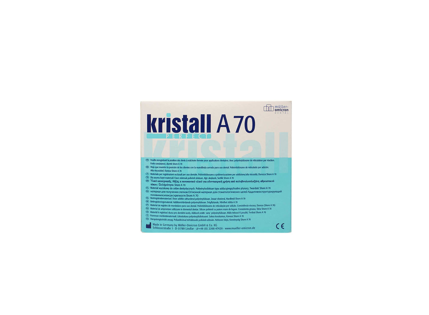 ماده ثبت بایت شفاف KRISTALL PERFECT A70 برند Muller-Omicron