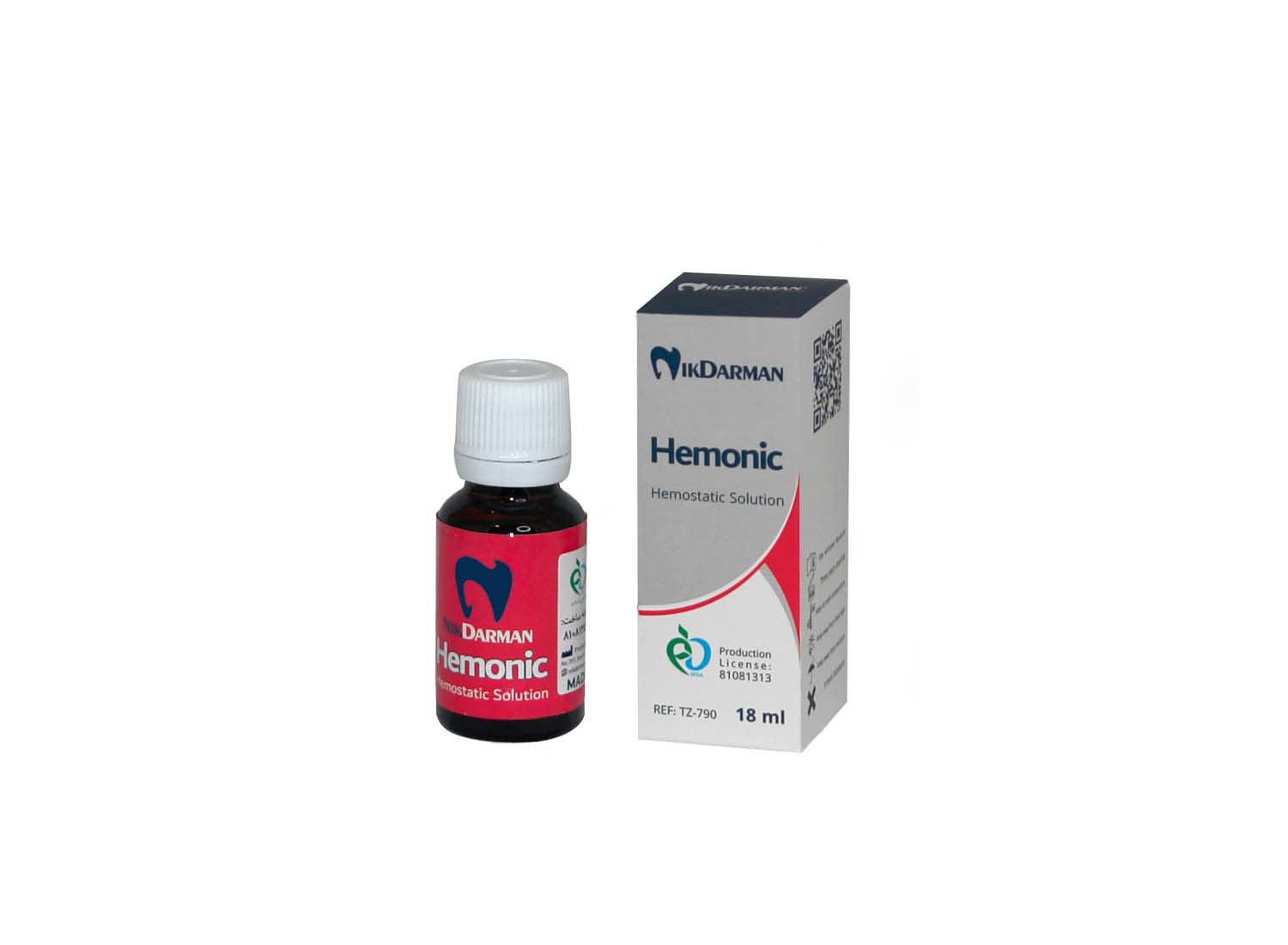 محلول انعقاد خون 25% Hemonic بطری 18 میلی لیتری برند نیک درمان