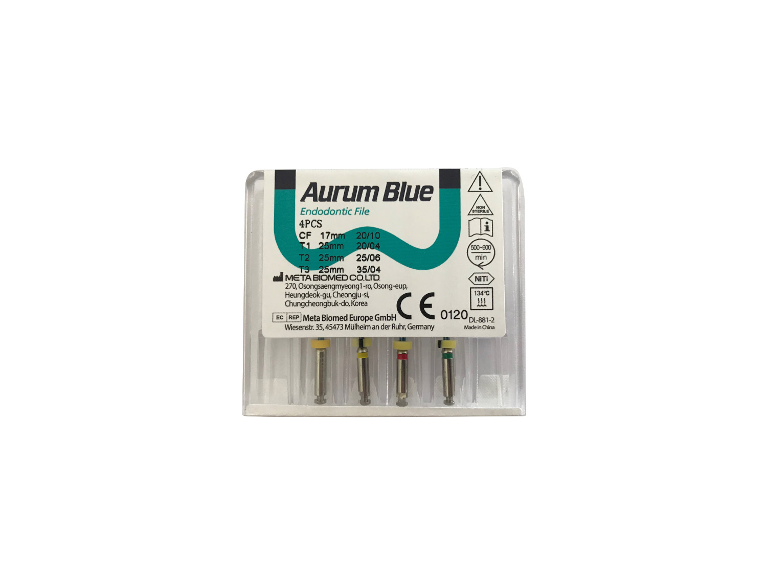 فایل روتاری Aurum Blue بسته 4 عددی برند MetaBiomed